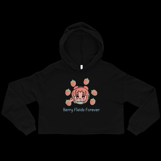 Crop Hoodie With Strawberry girl